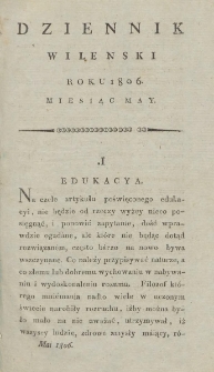 Dziennik Wileński 1806. Maj