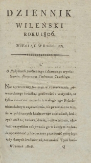 Dziennik Wileński 1806. Wrzesień