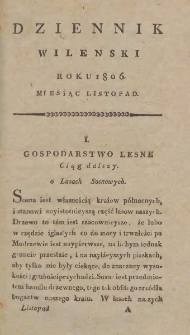Dziennik Wileński 1806. Listopad
