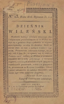 Dziennik Wileński 1816. Nr 13