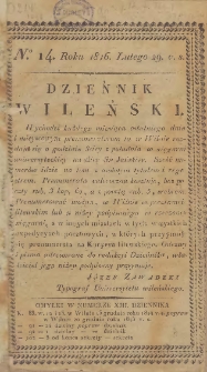Dziennik Wileński 1816. Nr 14