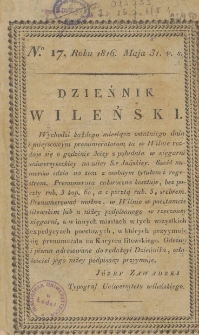 Dziennik Wileński 1816. Nr 17