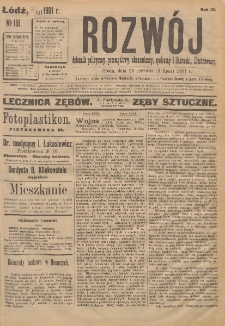 Rozwój : dziennik polityczny, przemysłowy, ekonomiczny, społeczny i literacki, illustrowany. 1901. R. 4. Nr 151