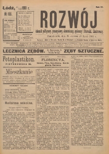 Rozwój : dziennik polityczny, przemysłowy, ekonomiczny, społeczny i literacki, illustrowany. 1901. R. 4. Nr 155