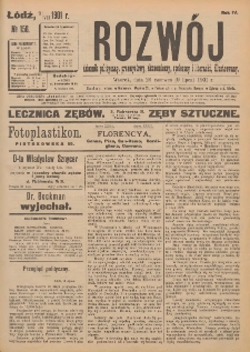 Rozwój : dziennik polityczny, przemysłowy, ekonomiczny, społeczny i literacki, illustrowany. 1901. R. 4. Nr 156