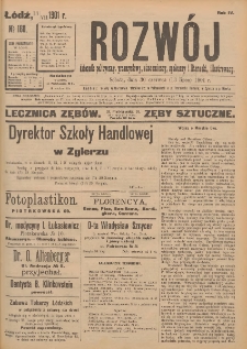 Rozwój : dziennik polityczny, przemysłowy, ekonomiczny, społeczny i literacki, illustrowany. 1901. R. 4. Nr 160