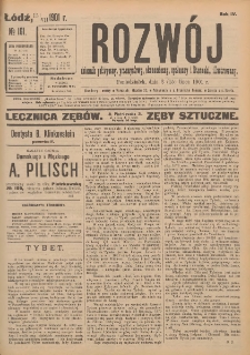 Rozwój : dziennik polityczny, przemysłowy, ekonomiczny, społeczny i literacki, illustrowany. 1901. R. 4. Nr 161