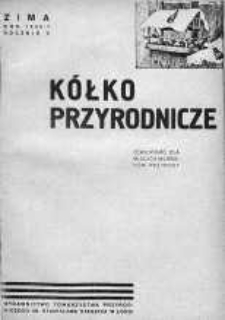 Kółko Przyrodnicze: czasopismo dla młodych miłośników przyrody zima 1936/1937 z. 4