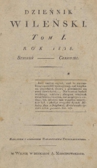 Dziennik Wileński 1818. Styczeń