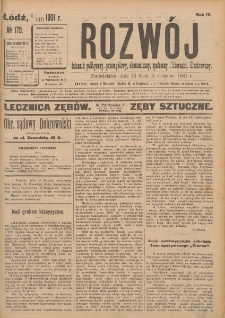Rozwój : dziennik polityczny, przemysłowy, ekonomiczny, społeczny i literacki, illustrowany. 1901. R. 4. Nr 179