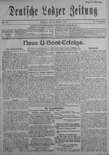 Deutsche Lodzer Zeitung 18 luty 1917 nr 47