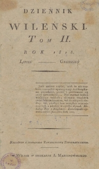 Dziennik Wileński 1818. Lipiec