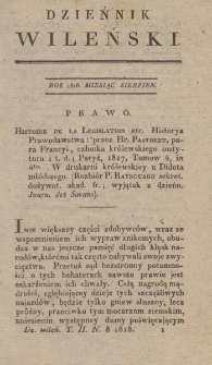 Dziennik Wileński 1818. Sierpień