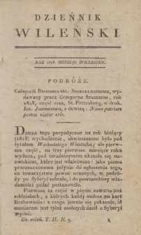 Dziennik Wileński 1818. Wrzesień