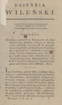 Dziennik Wileński 1818. Listopad