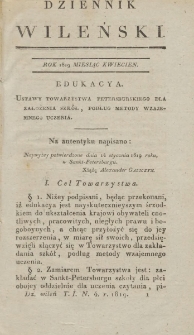 Dziennik Wileński 1819. Kwiecień