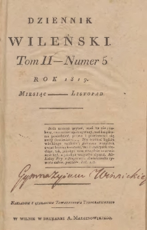 Dziennik Wileński 1819. Listopad