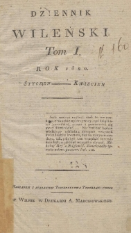 Dziennik Wileński 1820. Styczeń
