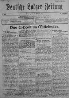Deutsche Lodzer Zeitung 20 luty 1917 nr 49