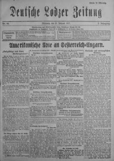 Deutsche Lodzer Zeitung 21 luty 1917 nr 50