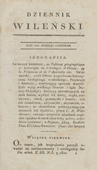 Dziennik Wileński 1820. Listopad