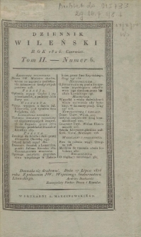 Dziennik Wileński 1824. Czerwiec