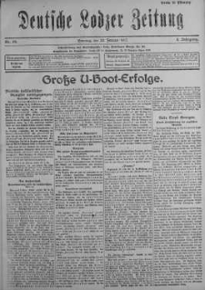 Deutsche Lodzer Zeitung 25 luty 1917 nr 54