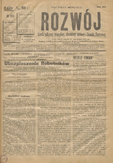 Rozwój : dziennik polityczny, przemysłowy, ekonomiczny, społeczny i literacki, illustrowany. 1905. R. 8. Nr 244