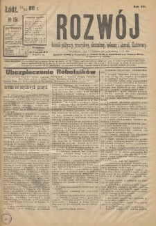 Rozwój : dziennik polityczny, przemysłowy, ekonomiczny, społeczny i literacki, illustrowany. 1905. R. 8. Nr 251