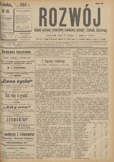 Rozwój : dziennik polityczny, przemysłowy, ekonomiczny, społeczny i literacki, illustrowany. 1900. R. 3. Nr 49