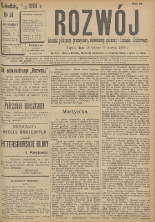 Rozwój : dziennik polityczny, przemysłowy, ekonomiczny, społeczny i literacki, illustrowany. 1900. R. 3. Nr 50