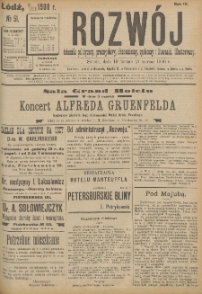 Rozwój : dziennik polityczny, przemysłowy, ekonomiczny, społeczny i literacki, illustrowany. 1900. R. 3. Nr 51