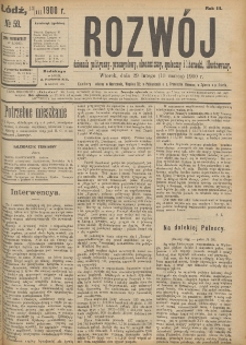 Rozwój : dziennik polityczny, przemysłowy, ekonomiczny, społeczny i literacki, illustrowany. 1900. R. 3. Nr 59