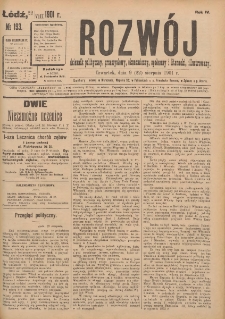 Rozwój : dziennik polityczny, przemysłowy, ekonomiczny, społeczny i literacki, illustrowany. 1901. R. 4. Nr 193