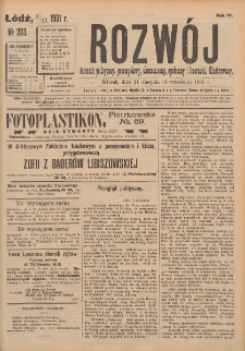 Rozwój : dziennik polityczny, przemysłowy, ekonomiczny, społeczny i literacki, illustrowany. 1901. R. 4. Nr 203