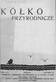 Kółko Przyrodnicze: czasopismo dla młodych miłośników przyrody wiosna 1938 z. 1