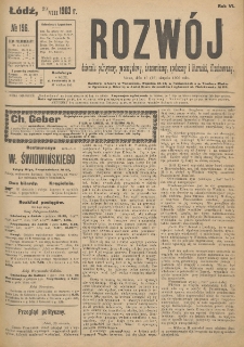 Rozwój : dziennik polityczny, przemysłowy, ekonomiczny, społeczny i literacki, illustrowany. 1903. R. 6. Nr 196