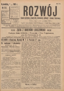 Rozwój : dziennik polityczny, przemysłowy, ekonomiczny, społeczny i literacki, illustrowany. 1901. R. 4. Nr 213