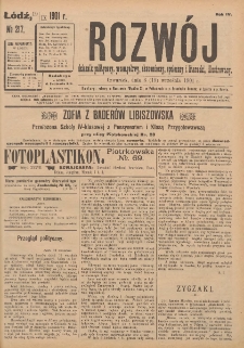 Rozwój : dziennik polityczny, przemysłowy, ekonomiczny, społeczny i literacki, illustrowany. 1901. R. 4. Nr 217