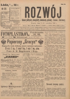 Rozwój : dziennik polityczny, przemysłowy, ekonomiczny, społeczny i literacki, illustrowany. 1901. R. 4. Nr 221