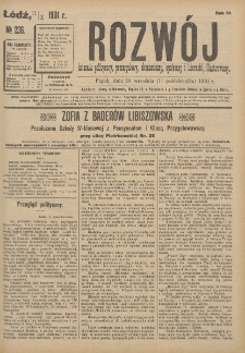 Rozwój : dziennik polityczny, przemysłowy, ekonomiczny, społeczny i literacki, illustrowany. 1901. R. 4. Nr 236