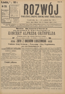 Rozwój : dziennik polityczny, przemysłowy, ekonomiczny, społeczny i literacki, illustrowany. 1901. R. 4. Nr 238