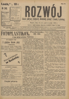Rozwój : dziennik polityczny, przemysłowy, ekonomiczny, społeczny i literacki, illustrowany. 1901. R. 4. Nr 248