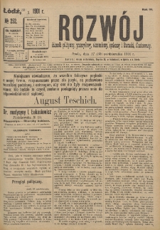 Rozwój : dziennik polityczny, przemysłowy, ekonomiczny, społeczny i literacki, illustrowany. 1901. R. 4. Nr 252