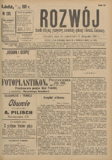 Rozwój : dziennik polityczny, przemysłowy, ekonomiczny, społeczny i literacki, illustrowany. 1901. R. 4. Nr 258