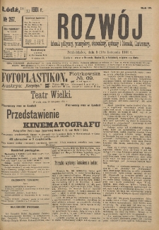 Rozwój : dziennik polityczny, przemysłowy, ekonomiczny, społeczny i literacki, illustrowany. 1901. R. 4. Nr 267