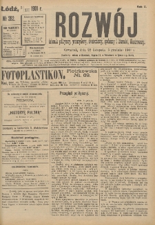 Rozwój : dziennik polityczny, przemysłowy, ekonomiczny, społeczny i literacki, illustrowany. 1901. R. 4. Nr 282