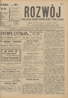 Rozwój : dziennik polityczny, przemysłowy, ekonomiczny, społeczny i literacki, illustrowany. 1901. R. 4. Nr 284