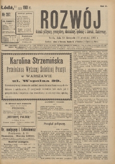 Rozwój : dziennik polityczny, przemysłowy, ekonomiczny, społeczny i literacki, illustrowany. 1901. R. 4. Nr 287