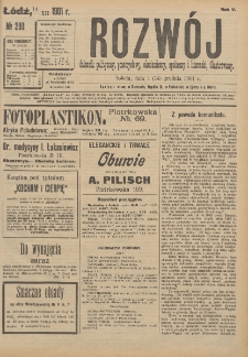 Rozwój : dziennik polityczny, przemysłowy, ekonomiczny, społeczny i literacki, illustrowany. 1901. R. 4. Nr 290